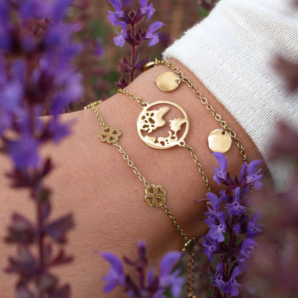 Bundle : chaîne à plaques BonnyCoin + bracelet en or