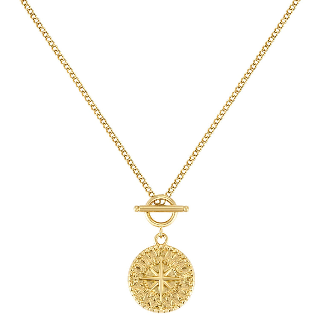 Collier BonnyCompass avec pendentif boussole or