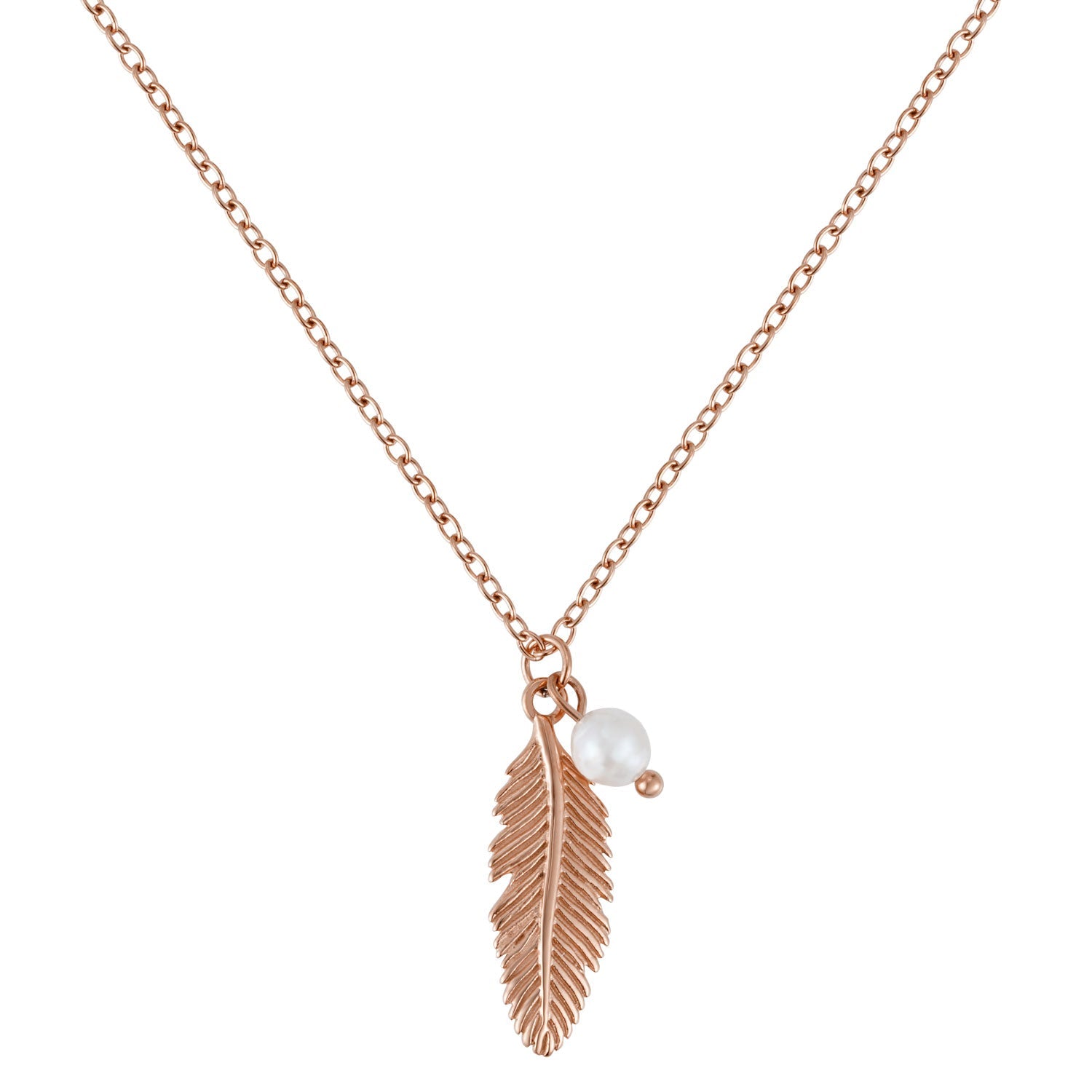 BonnyFeather collier plume or rose
