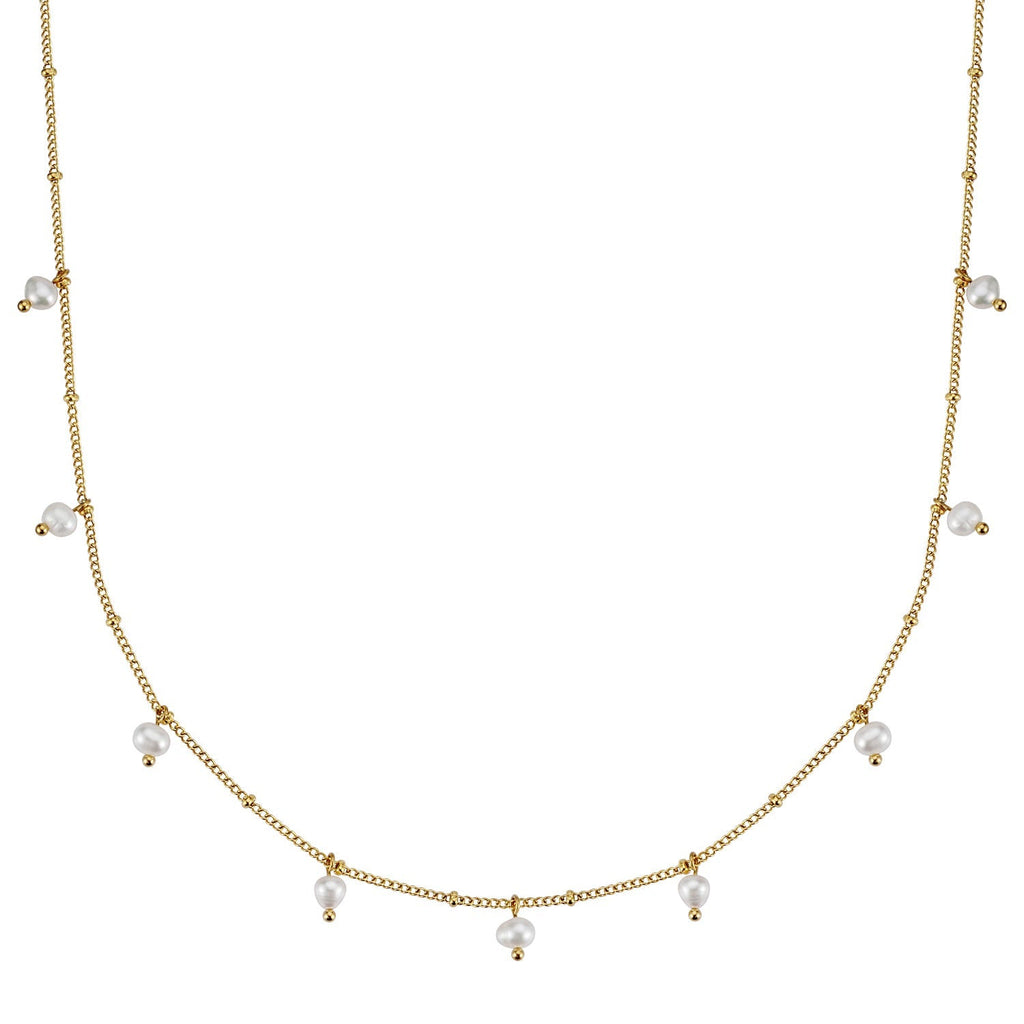 Collier BonnyOcean en or avec véritables perles d'eau douce