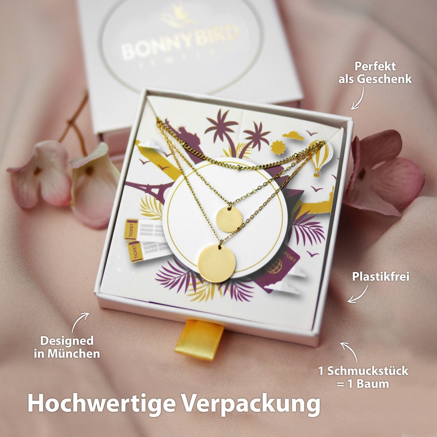 Ensemble collier BonnySydney doré