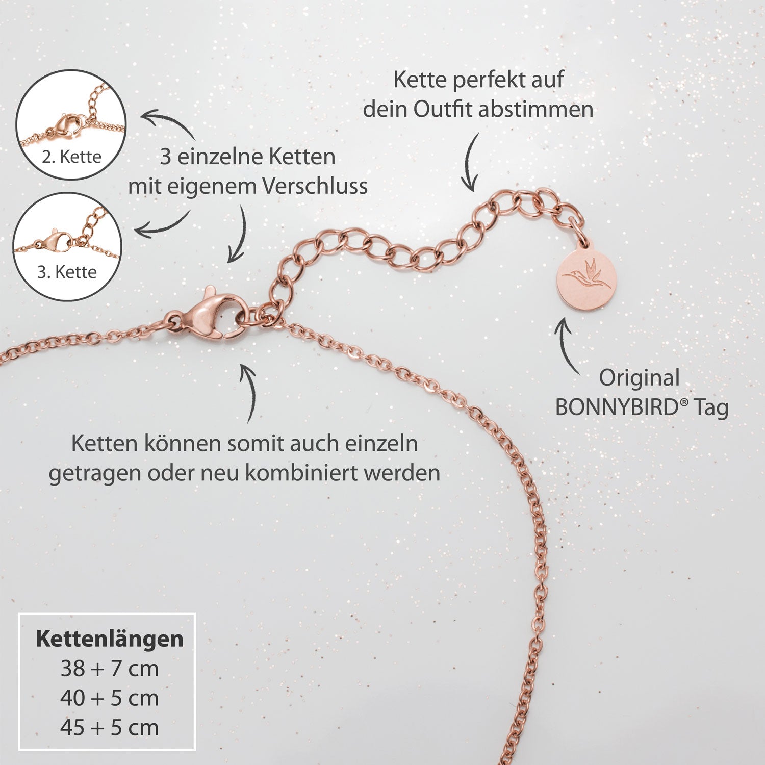 Ensemble collier BonnySydney Rose