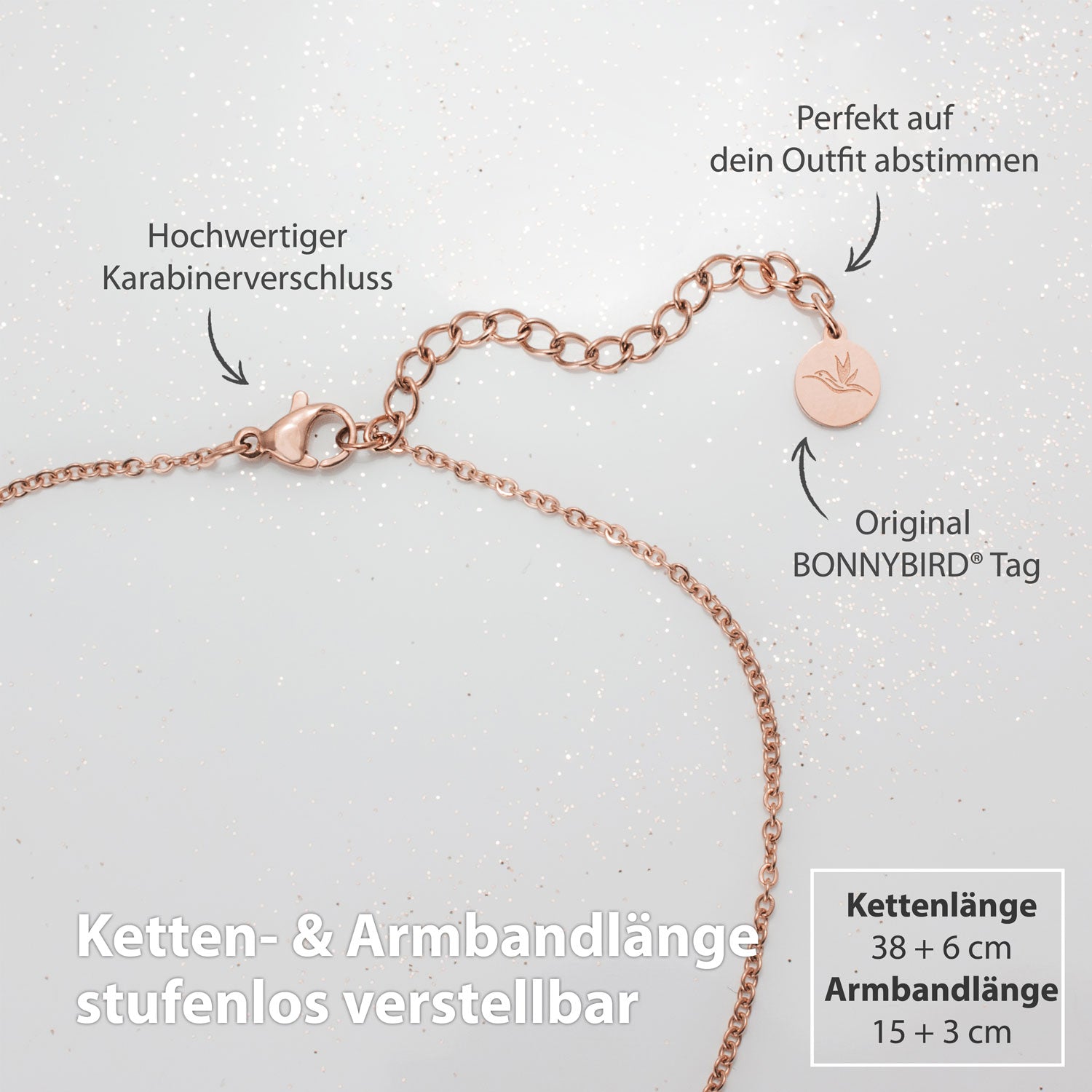 Bundle : Collier BonnyBliss Trèfle + Bracelet Or rose