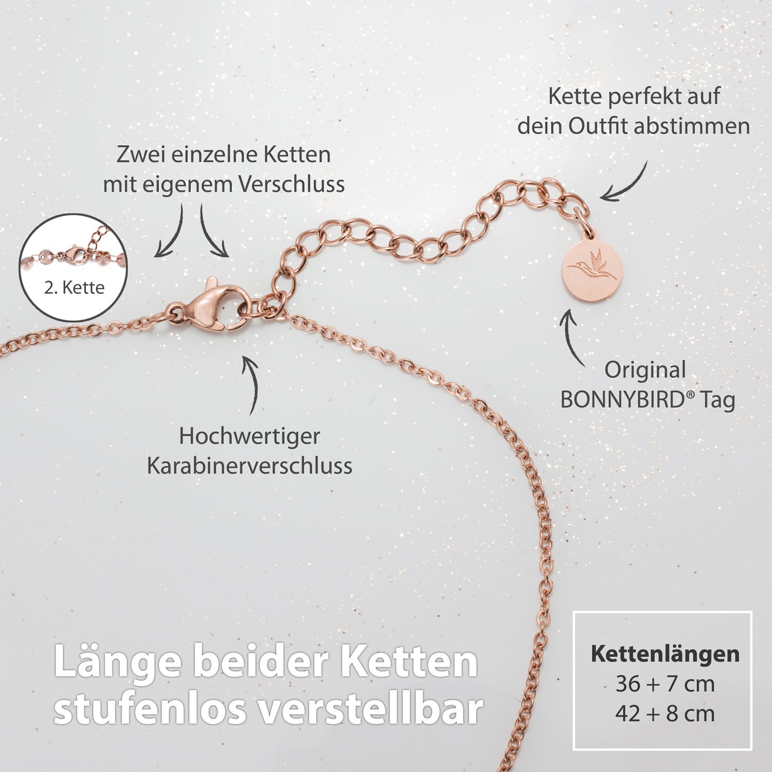 Bundle : Ensemble de colliers BonnyBoho + BonnyDots en or rose