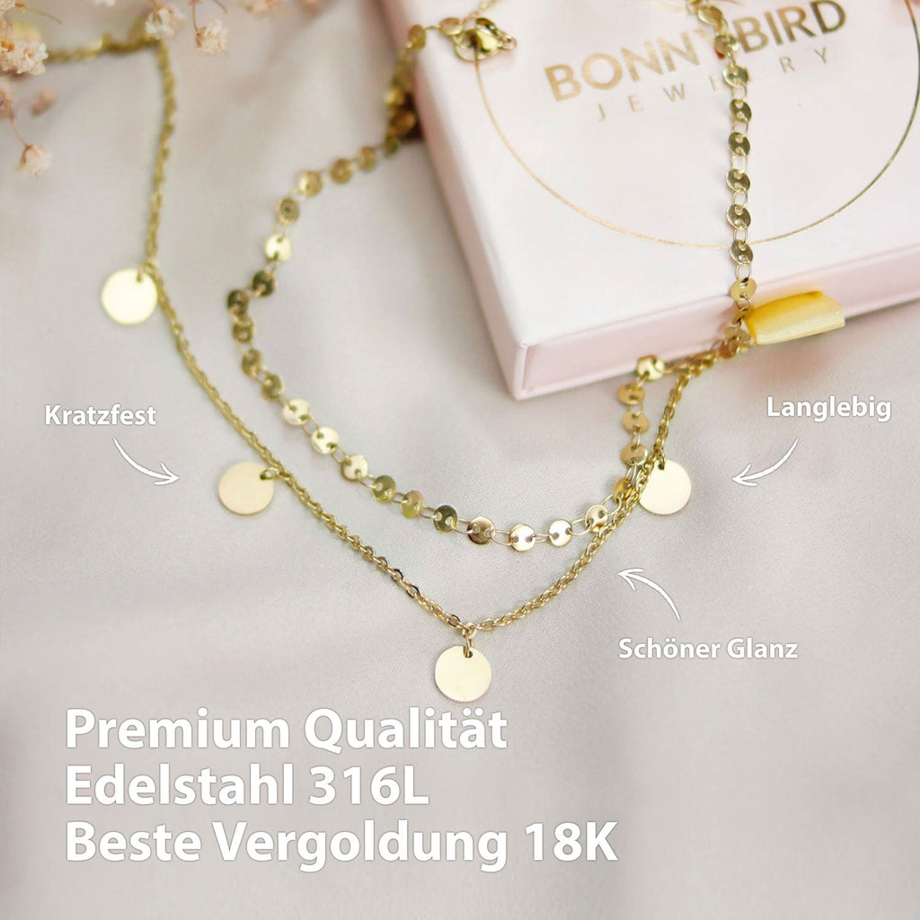 Bundle : chaîne à plaques BonnyCoin + bracelet en or