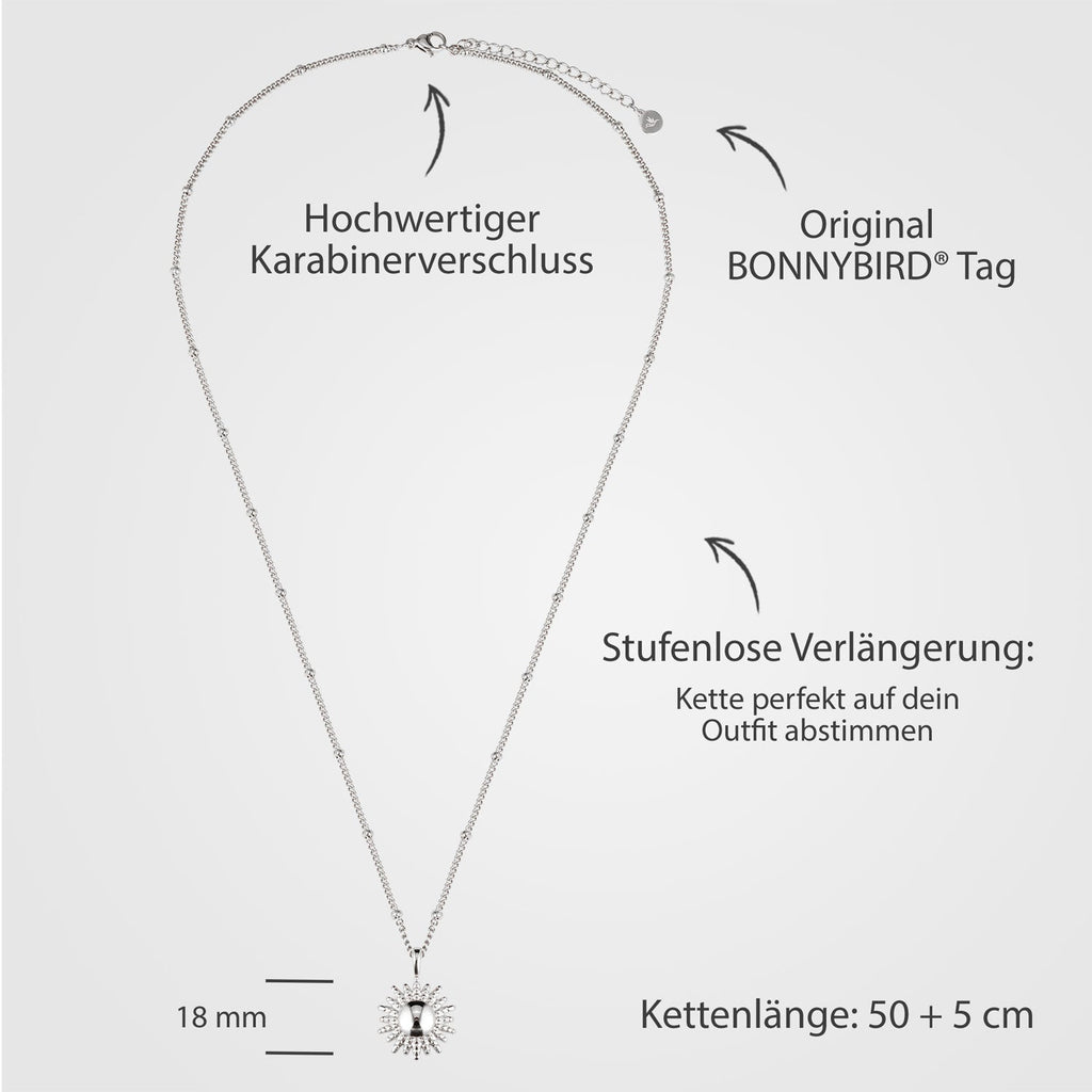 Bundle : collier BonnySun + boucles d'oreilles soleil en argent