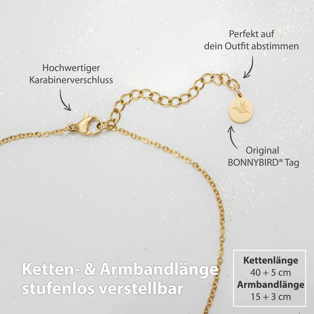 Bundle : collier globe BonnyWorld + bracelet en or