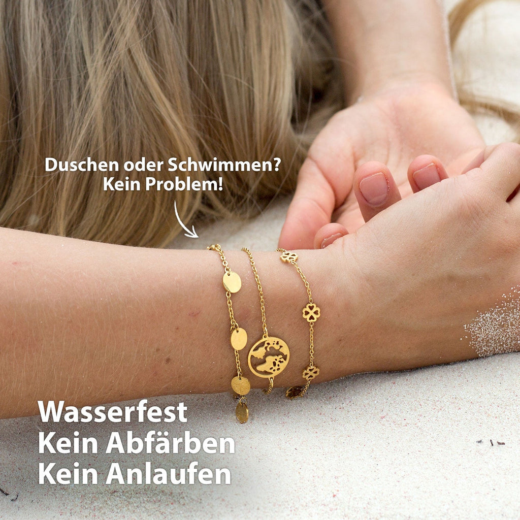 Bundle : collier globe BonnyWorld + bracelet en or