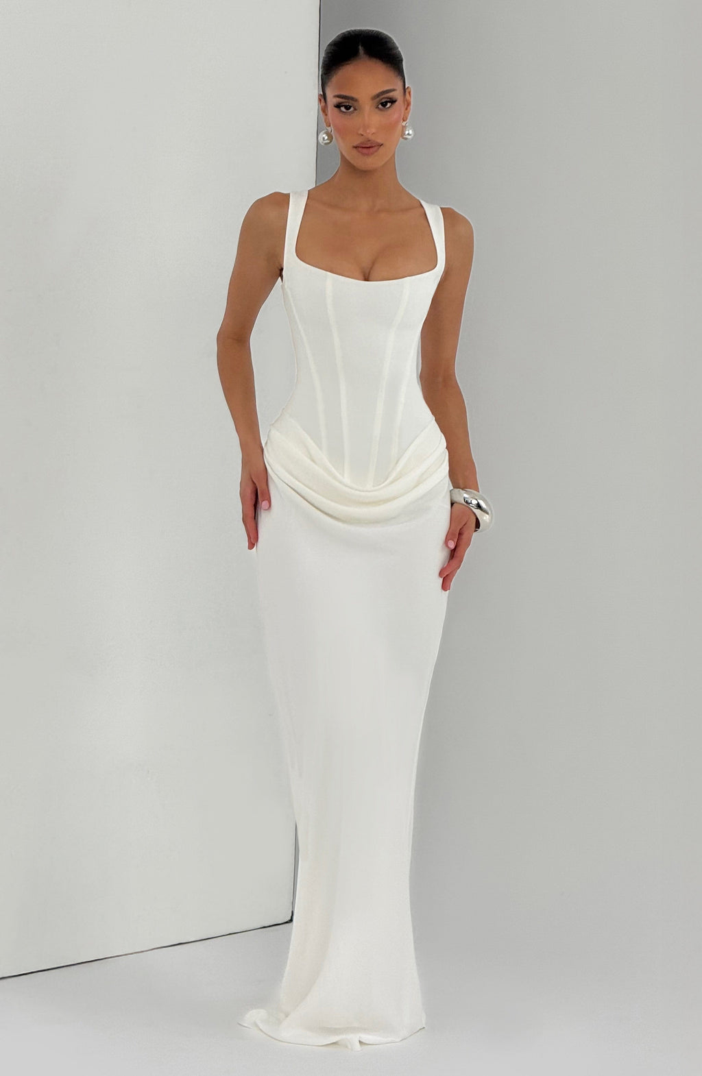 Éléonore | Maxikleid mit eckigem Dekolleté