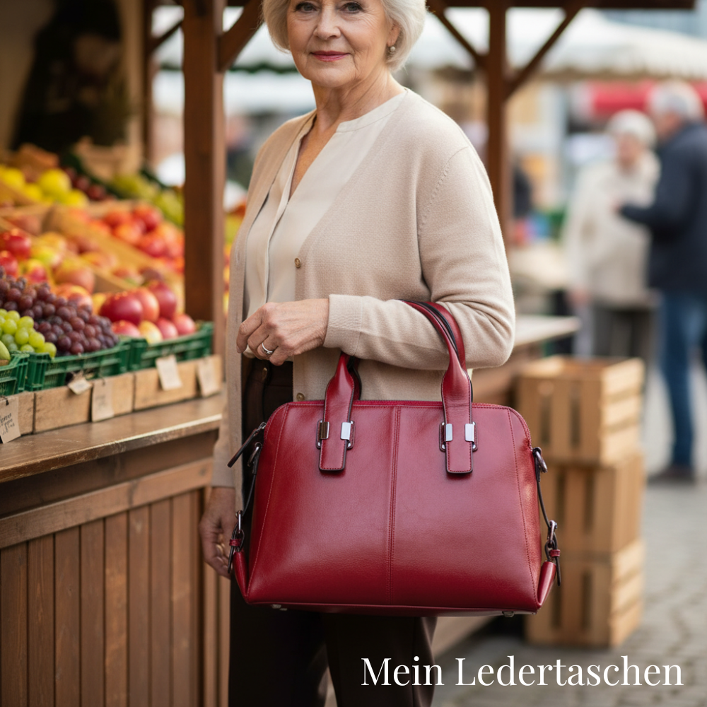 Sac seau de luxe rouge