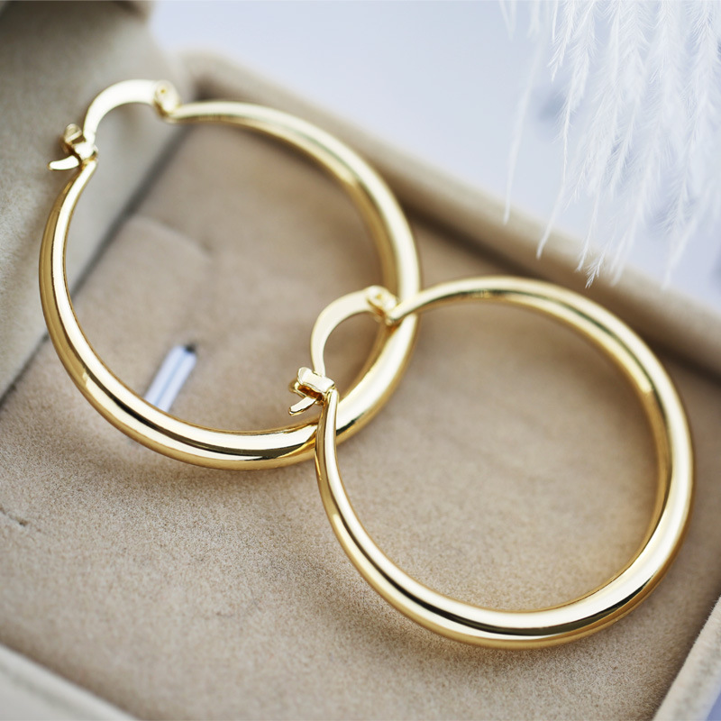 Vintage-Goldplattierte Creolen