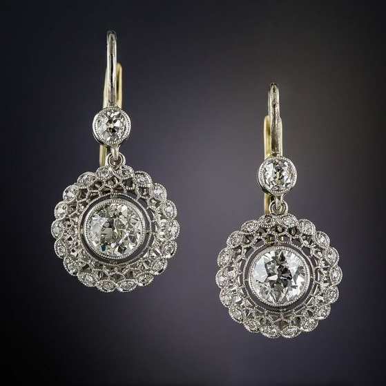 Vintage Mandala Ohrringe mit Zirkonia