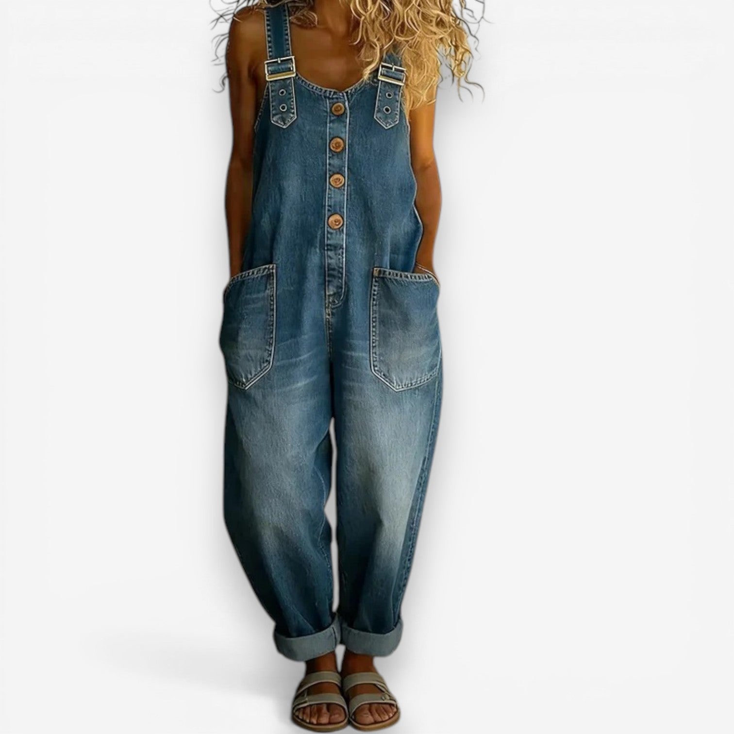 Salopette en jean à jambe large Casey™