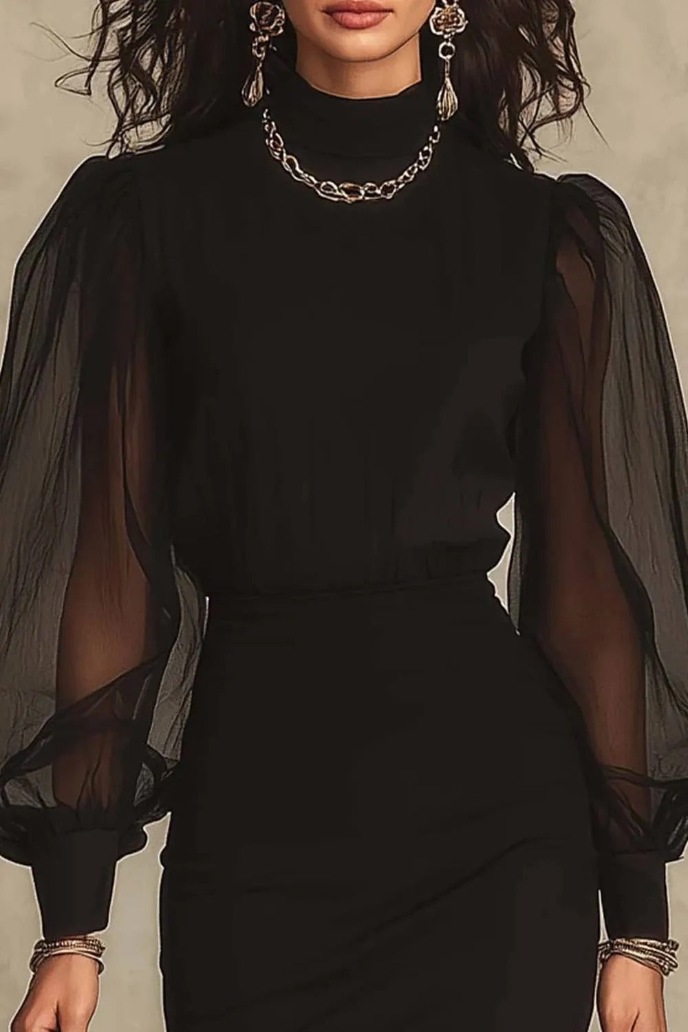 Élise | Langes Kleid aus luftiger Strickware
