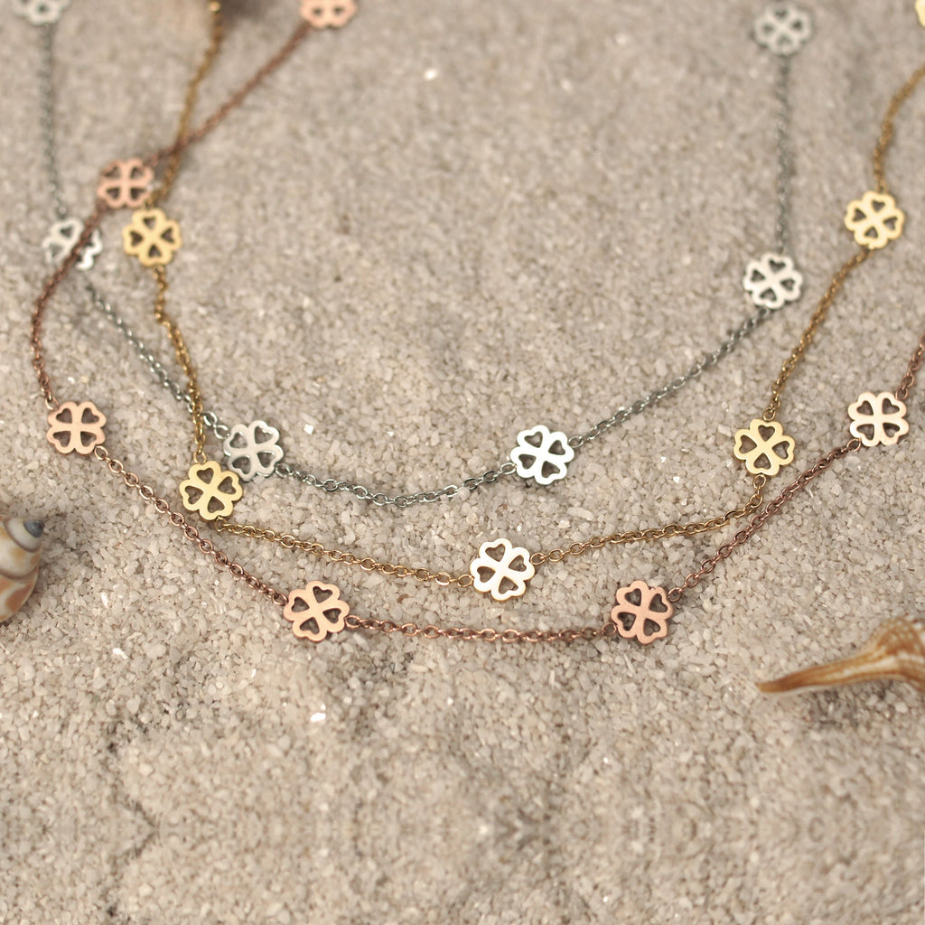 Bundle : Collier BonnyBliss Trèfle + Bracelet Argent
