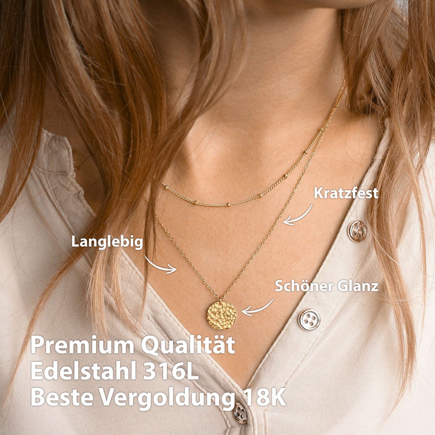 Collier BonnyMoonbase avec plaque dorée