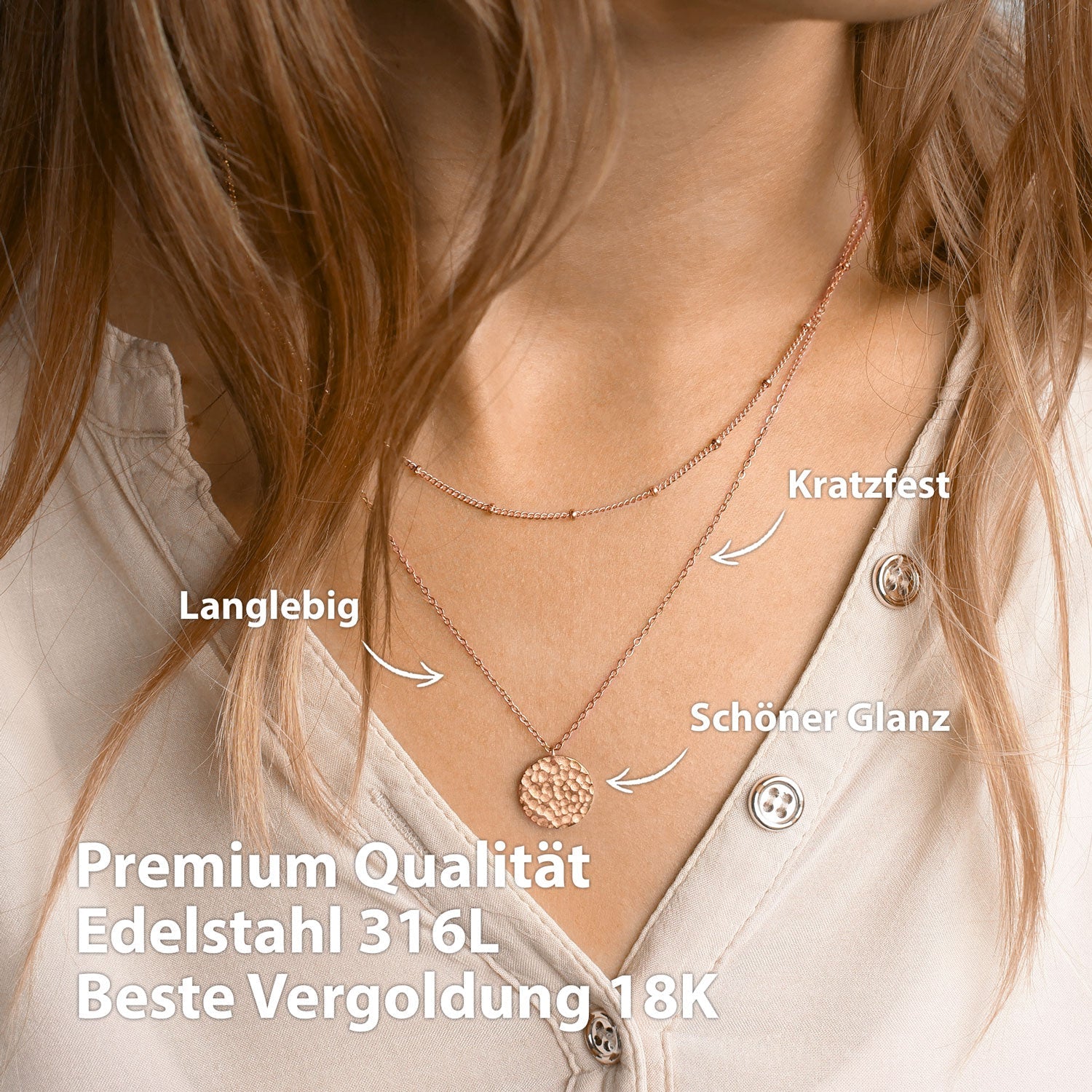 Collier BonnyMoonbase avec plaque rose