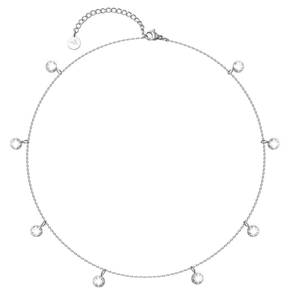 Collier BonnyDiamonds avec 8 pierres argent