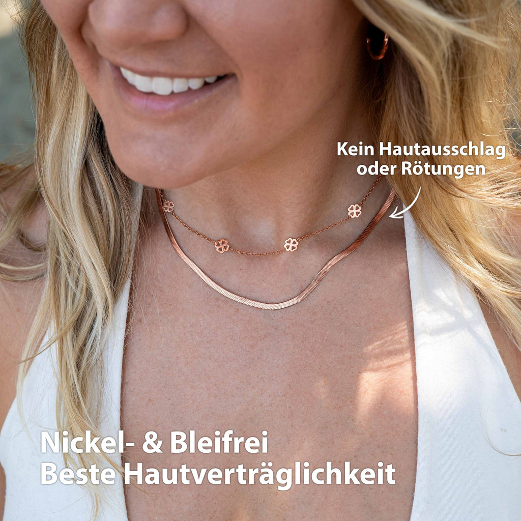BonnyBliss collier trèfle rose
