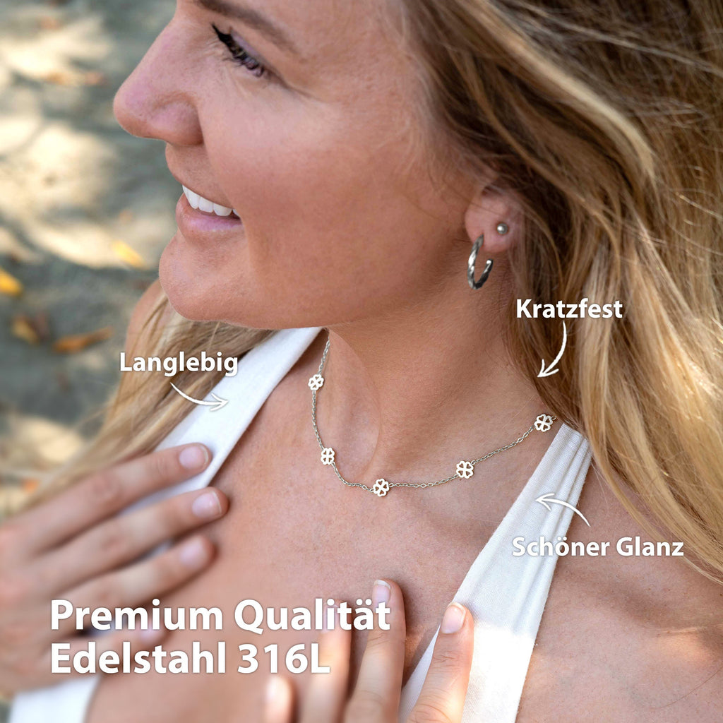 BonnyBliss collier trèfle argent