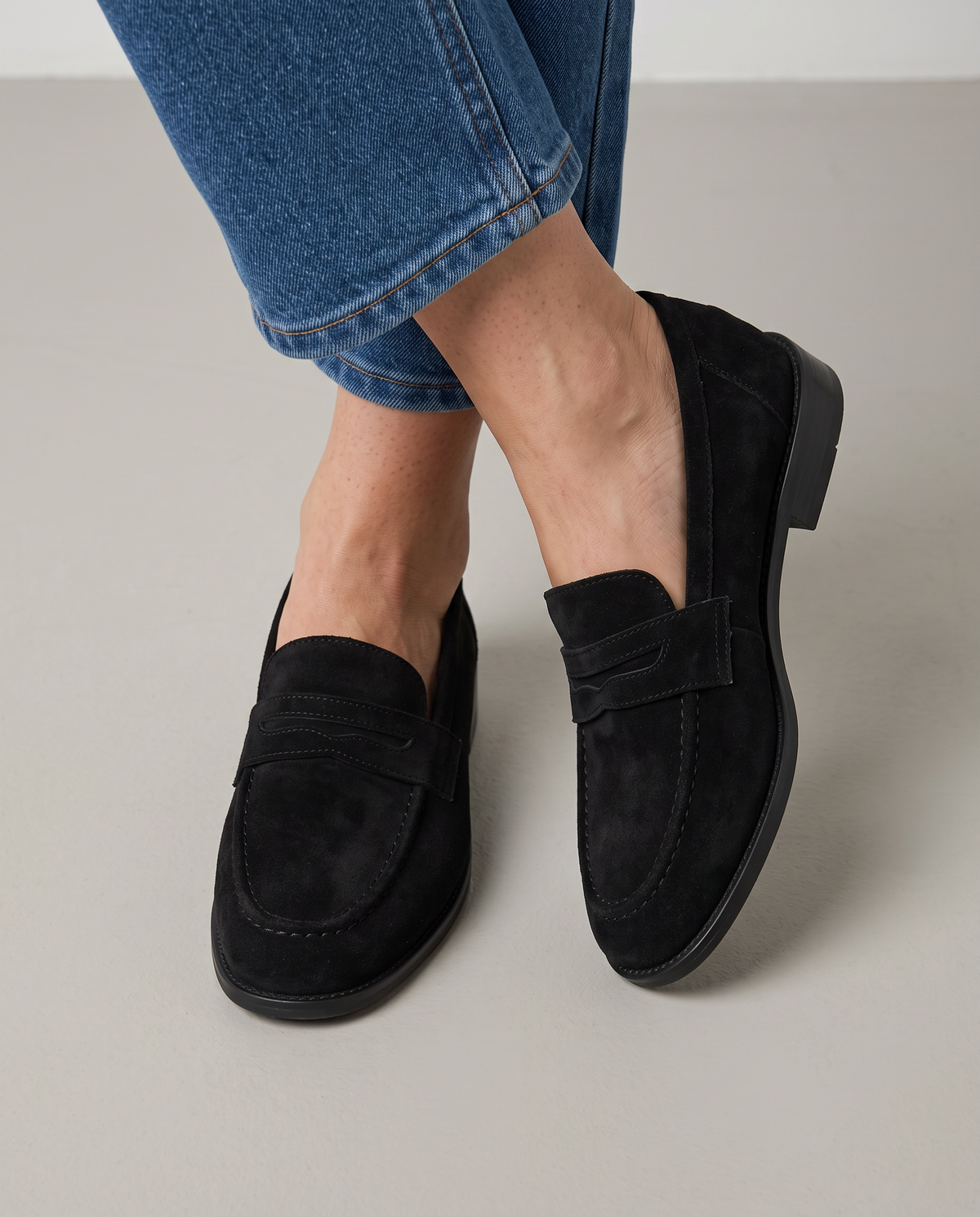 Biancara™ - Elegante Halbschuhe aus Veloursleder