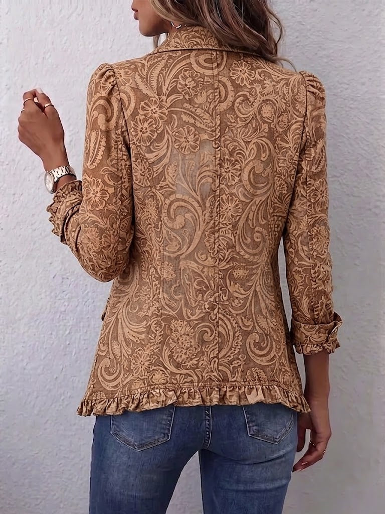 Concepción | Vintage Blumenjacke mit Volants