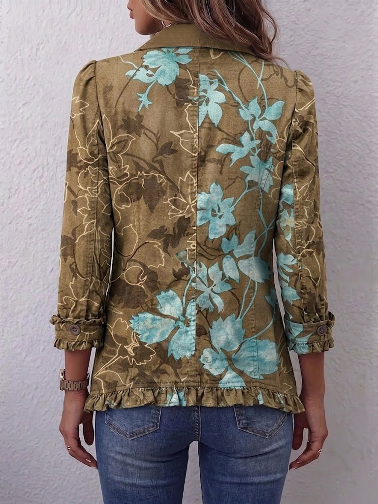 Santé | Ruffled Floral Jacket