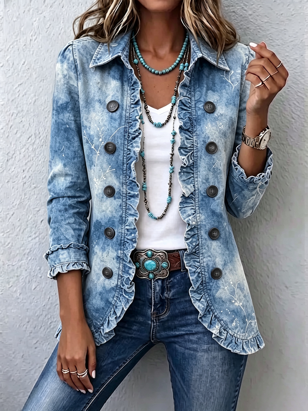 Genoveva | Botanically-Inspired Ruffled Jacket