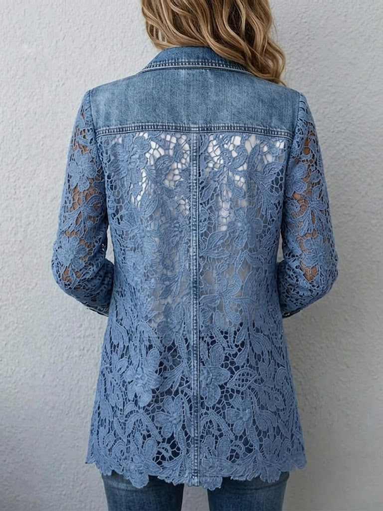 Alicia | Jacke mit Blumen-Spitzenverzierung