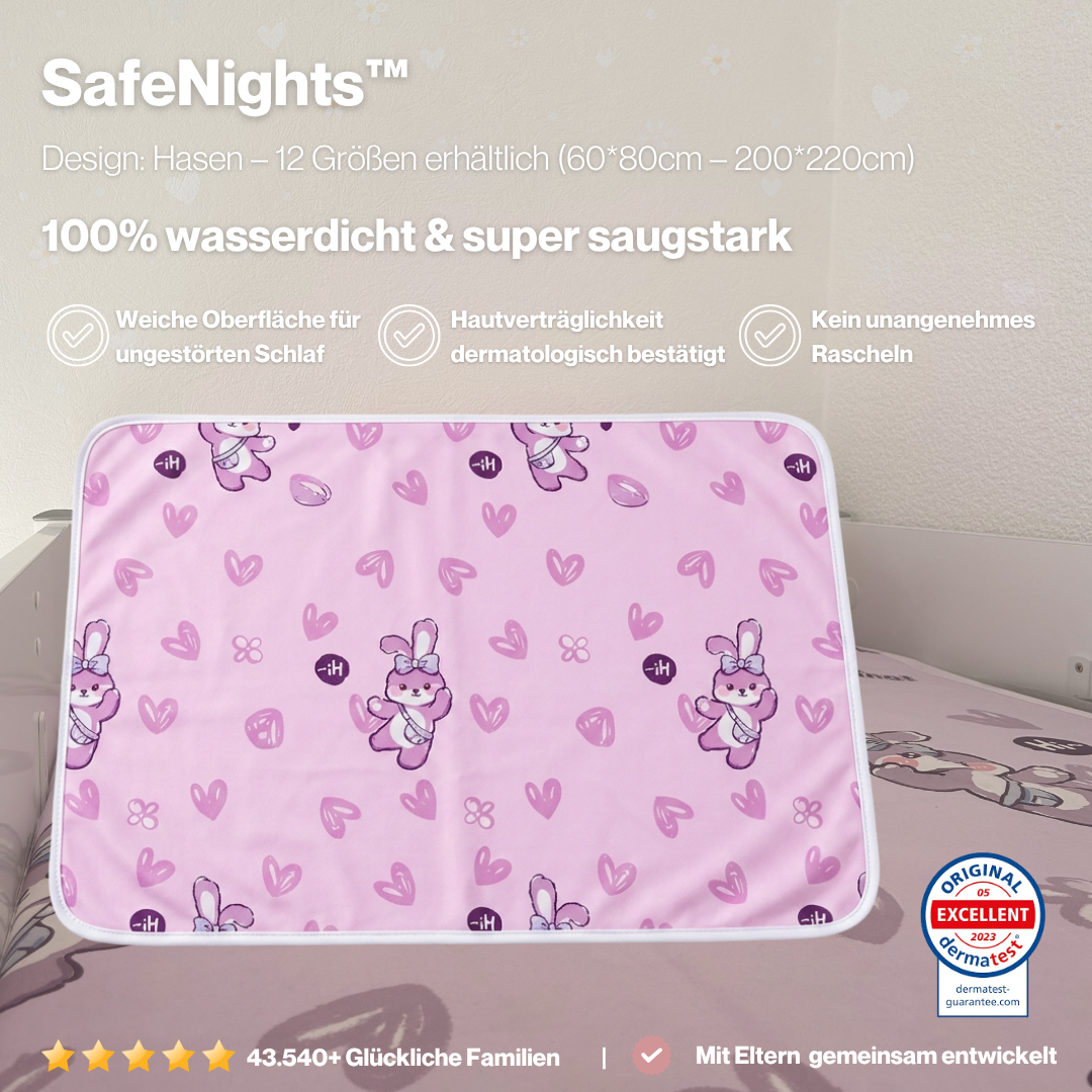 TrockenNacht™ | Wasserdichte & saugfähige Bettauflage