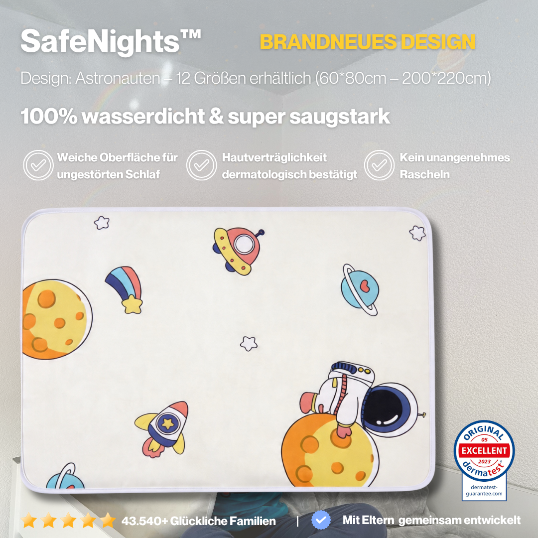 TrockenNacht™ | Wasserdichte & saugfähige Bettauflage