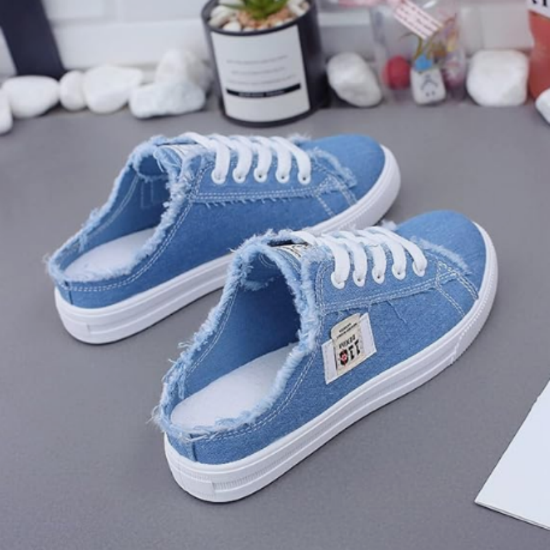 Livia - Baskets mules en denim