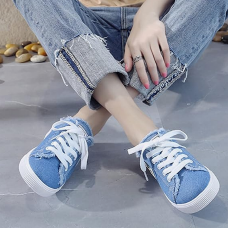Livia - Baskets mules en denim