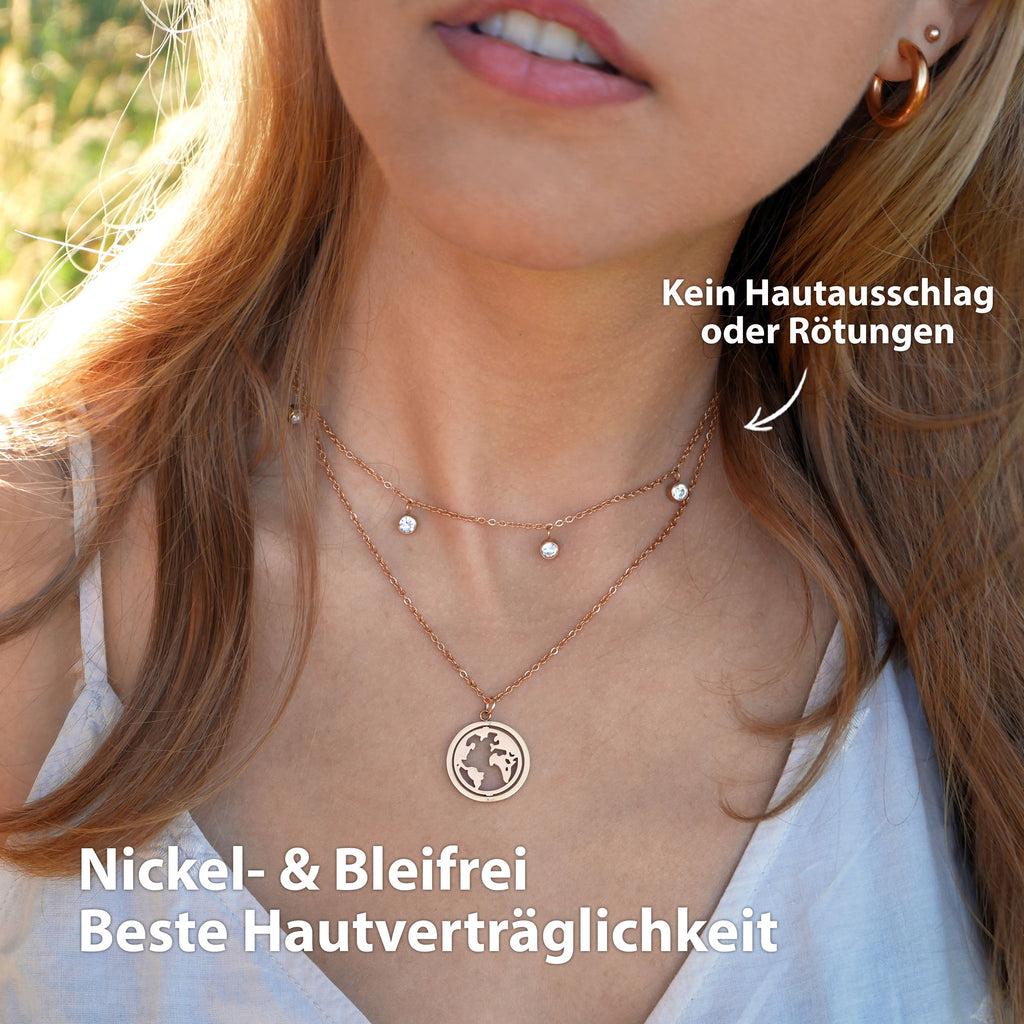 Collier BonnyDiamonds avec 8 pierres rose