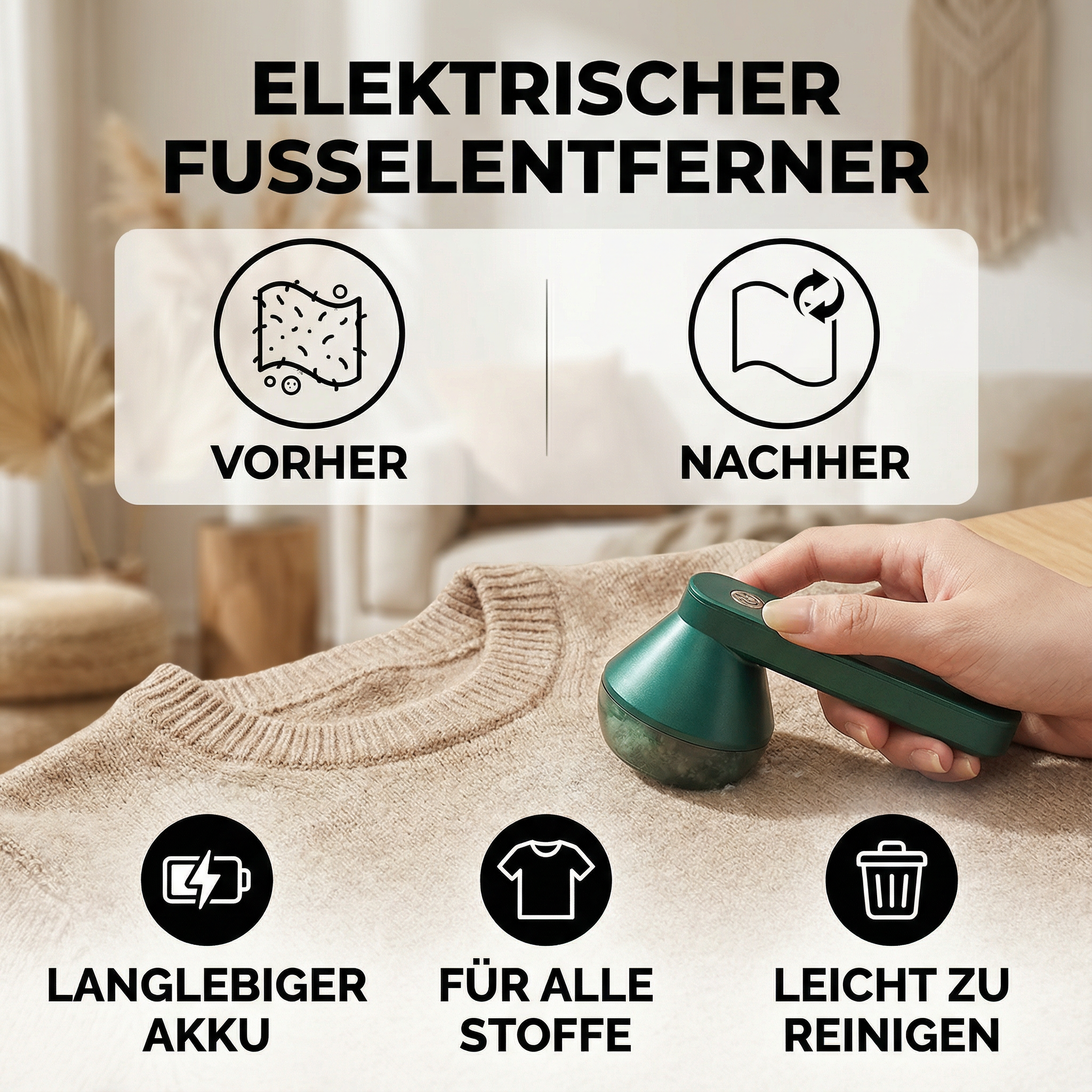 Éliminateur de peluches électrique