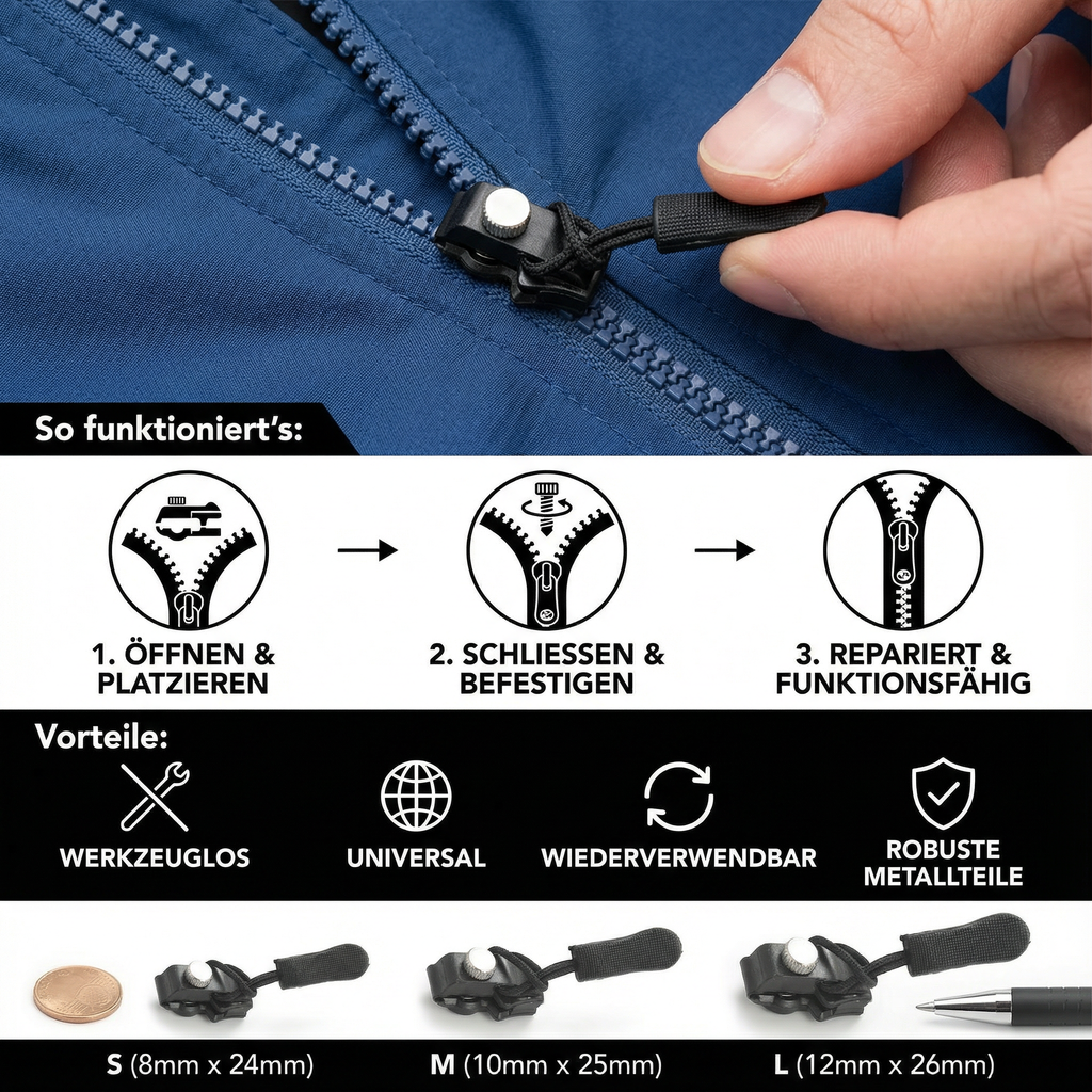 Reißverschluss Reperatur Kit 6er Pack