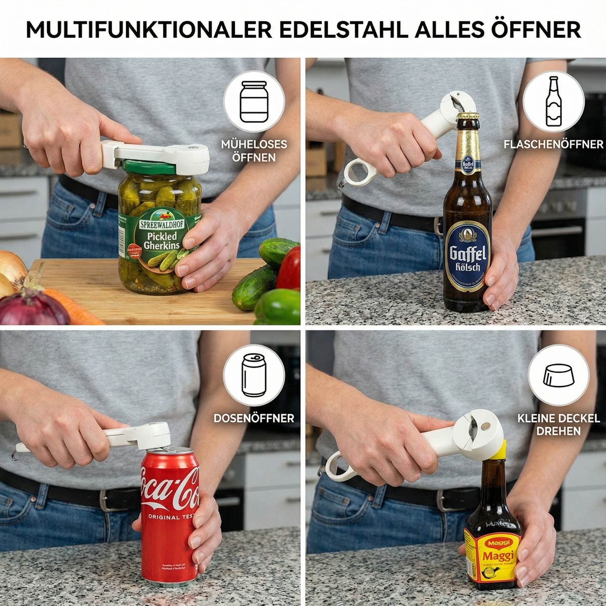 Ouvre-bocal et bouteille KraftSpar™