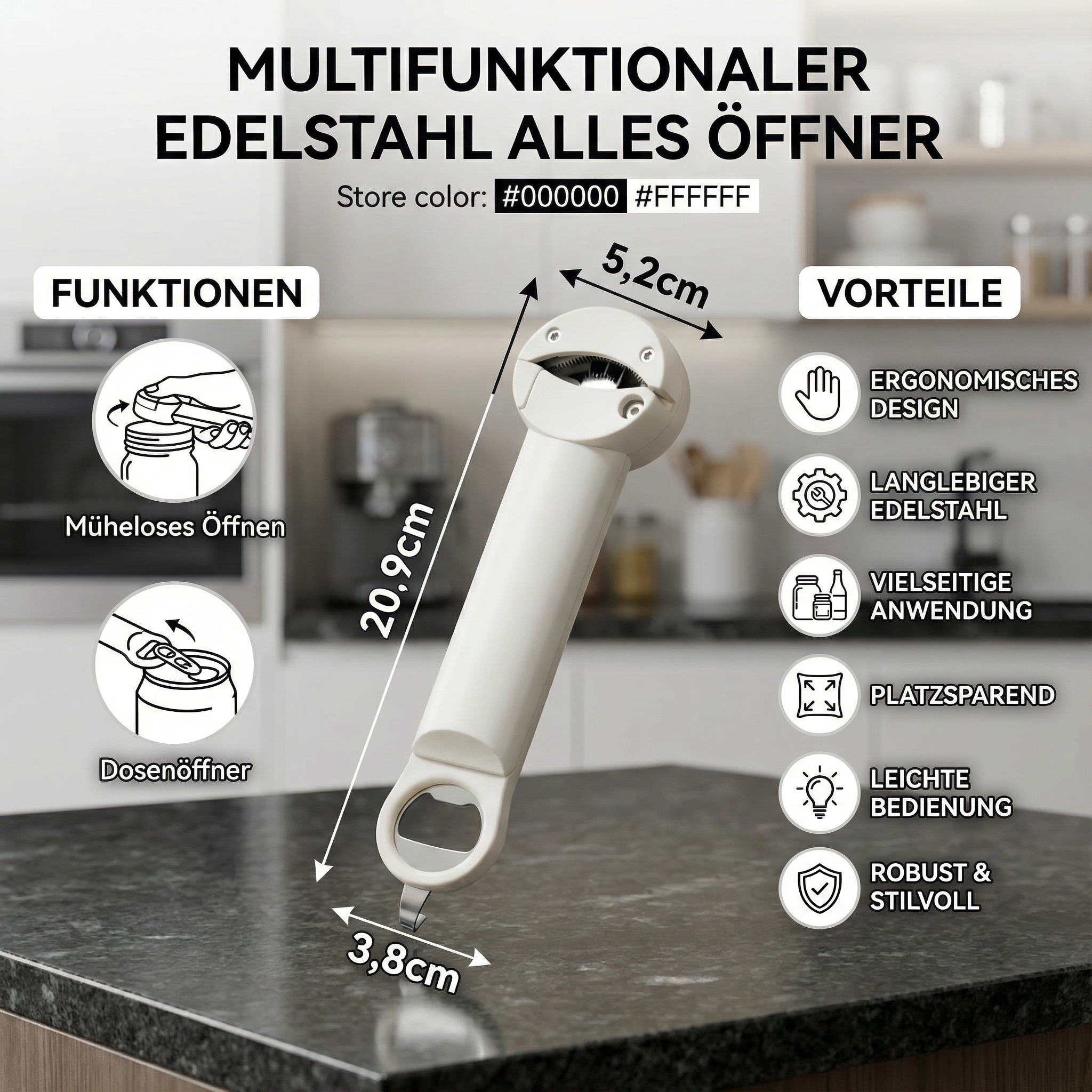 Ouvre-bocal et bouteille KraftSpar™